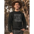 thumbnail image 2 of Stop And Think Design Sweatshirt Men -Image by Shutterstock, Male Small, 2 of 4