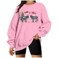 thumbnail image 6 of Donk The Halls Christmas Sweatshirts for Women 2025 Long Sleeve Crewneck Funny Donkey Graphic Sweatshirt Pullover Tops, 6 of 8