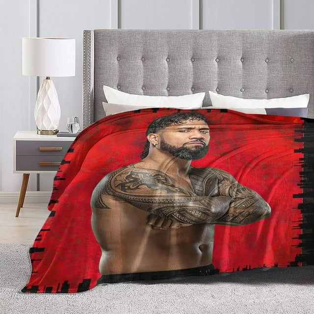 Jey Wrestler USO Throw Blanket Convenient Air Conditioner Blanket Queen Size Blankets for All Seasons Classic Blankets for Hotel for Travel 40"x30"