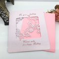 thumbnail image 2 of 10 / lote romántico hecho a mano FELIZ CUMPLEAÑOS Tarjeta de mariposa de felicitación en blanco-Rosa / Marfil Sunnimix Tarjeta De Cumpleaños, 2 of 5
