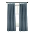 thumbnail image 5 of Thermaplus Ventura Tab Top Curtain Panel Pair Window Dressing each 78 x 84 in Blue, 5 of 5