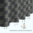 thumbnail image 6 of Dark Gray and Light Gray Checkered Pattern Shower Curtain 72"x84" ,Bathroom Decorative Shower Curtains Set with 12 Hooks,Modern Waterproof Washable Shower Curtain, 6 of 6