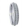 thumbnail image 3 of 2.00Ct Round Natural Diamond 2Row Milgrain Ladies Anniversary Wedding Eternity Band Ring 14k Gold GH I1, 3 of 3