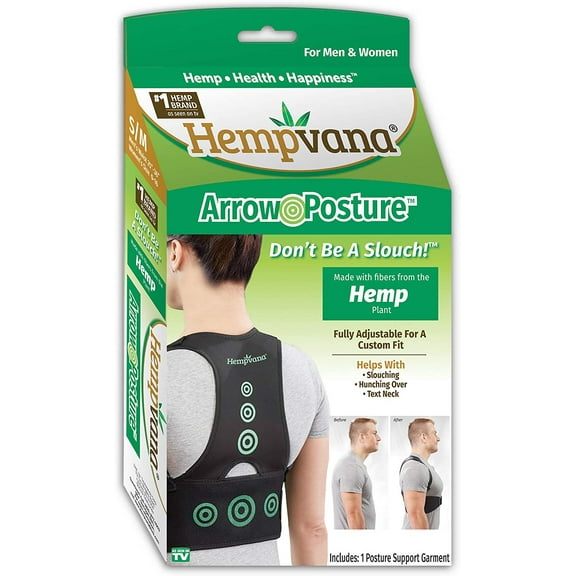 Hempvana Compression Adjustable Posture Support & Corrector for Upper Body