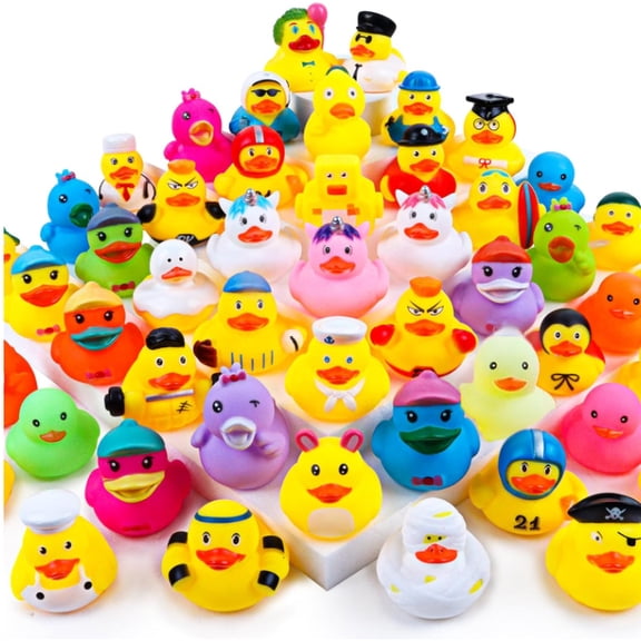 35 rubber duck children's bath toys, duck combination, pool floating duck bathtub beach toys, party gifts birthday Halloween gifts