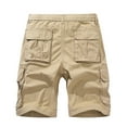 thumbnail image 2 of cllios Cargo Shorts for Men Big and Tall with Multi Pockets Outdoor Tactical Work Shorts Running Athletic Shorts Fathers Day Gifts Khaki,XXXL, 2 of 8