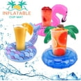 thumbnail image 2 of Miguan 31pcs Inflatable Drink Floats Inflatable Drink Holders Cup Coasters Swimming Drink Holder with Air Pump for Summer Pool Party, 2 of 6