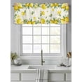 thumbnail image 4 of Lemon Flower Leaf Valances for Windows, Rod Pocket Kitchen Valance Curtains - Soft & Washable Small Window Treatment for Living Room,&nbsp;Bathroom, Summer Country, 54x18inch, 4 of 9