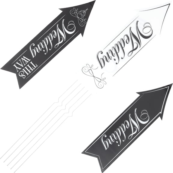 Mobutofu Direction Guidance Arrow Sign White PP 1 Set 22X7.3X0.1In