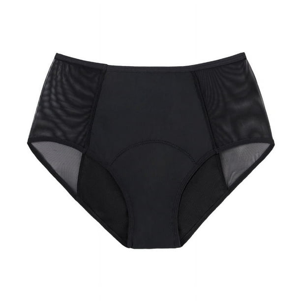 Ropa interior sexy con estampado de leopardo, ropa interior menstrual absorbente de 4 capas, ropa interior menstrual para mujer a prueba de fugas