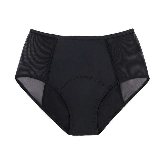 Ropa interior sexy con estampado de leopardo, ropa interior menstrual absorbente de 4 capas, ropa interior menstrual para mujer a prueba de fugas