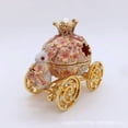 thumbnail image 3 of Klon Jewelry Hinged Metal Enamel Figurine Collectible Wedding Ring Holder Rabbit Sculpture Easter ., 3 of 5