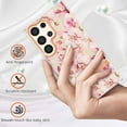 thumbnail image 4 of Allytechgroup Galaxy S24 Ultra Case, 2024 Trendy Floral Series TPU Slim Back Cover Shell Shockproof Anti-Scratch Phone Case for Samsung Galaxy S24 Ultra, Azaleas, 4 of 5