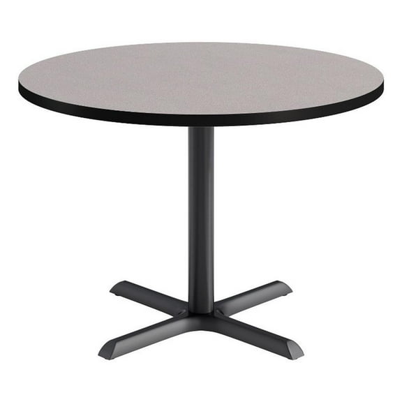 KFI Studios 42in Round Dining Table - Gray Top - Black Base