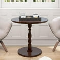 thumbnail image 7 of GZXS Modern Minimalist Accent Table, Round Side/End Table with MDF Top and Solid Wood Pedestal Base– 23.23"Dia x 20.47"H, Walnut Brown, 7 of 7