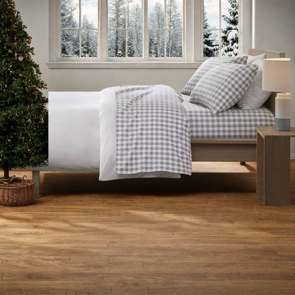 Cozy Soft Sheets And Sheet Sets Cotton Cal King Gray Check Home