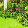 thumbnail image 4 of 4-Pack, Vibrant Metal Flowers Garden Decor, Colorful Metal Flower Outdoor Decorative Garden Stakes, Yard Art Spring Decorations for Outdoor Lawn Pathway Patio, 4 of 7