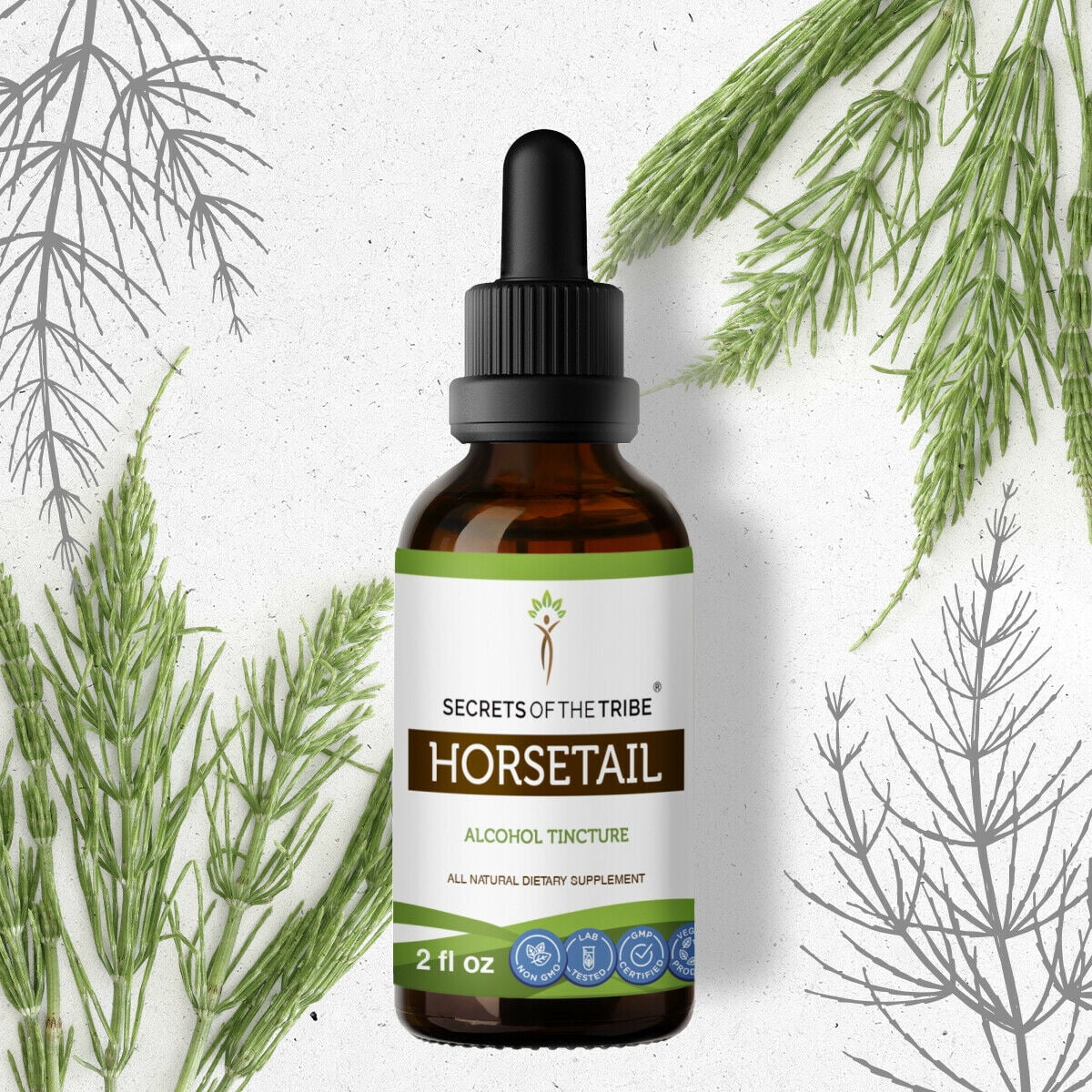 Horsetail Tincture Alcohol Extract, Organic Horsetail Equisetum arvense Healthy Skin, Hair and