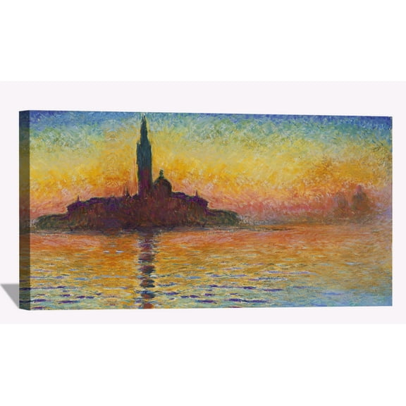 Claude Monet Canvas Wall Art Monet San Giorgio Maggiore At Dusk Framed Painting For Bedroom Livingroom Office