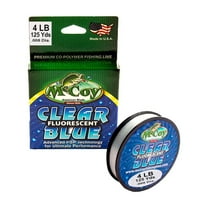 McCoy Clear Blue Fluorescent Premium CoPolymer Monofilament Fishing Line (4lb Test (.008" Dia) - 125 Yards)