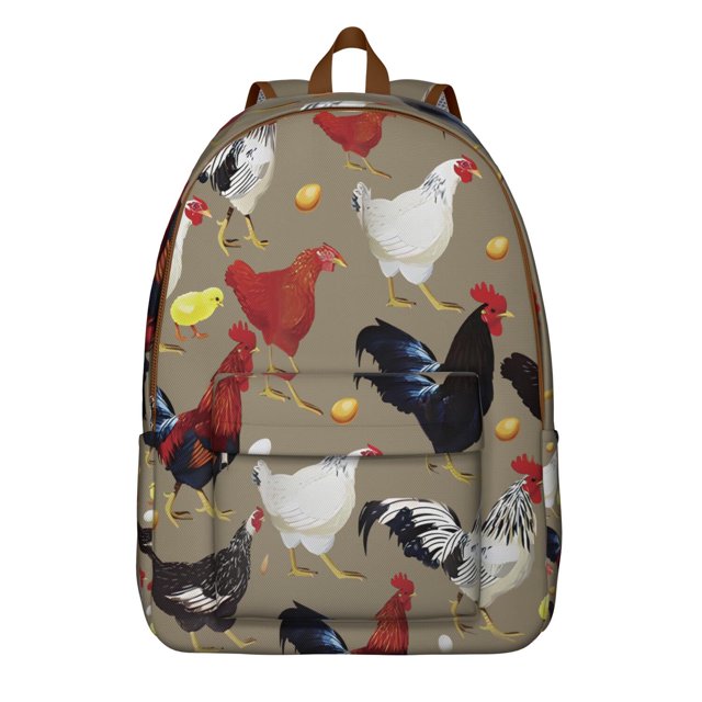 Farmhouse Rustic Chicken Coop Travel Backpack – Durable Oxford Material Backpack with Large Capacity and Anti-theft Features for Daily Use, School, and Short Trips