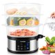 thumbnail image 1 of Vaporizador de alimentos FOHERE 13.7 QT, 3 niveles, eléctrico de 800 W, 1 of 9