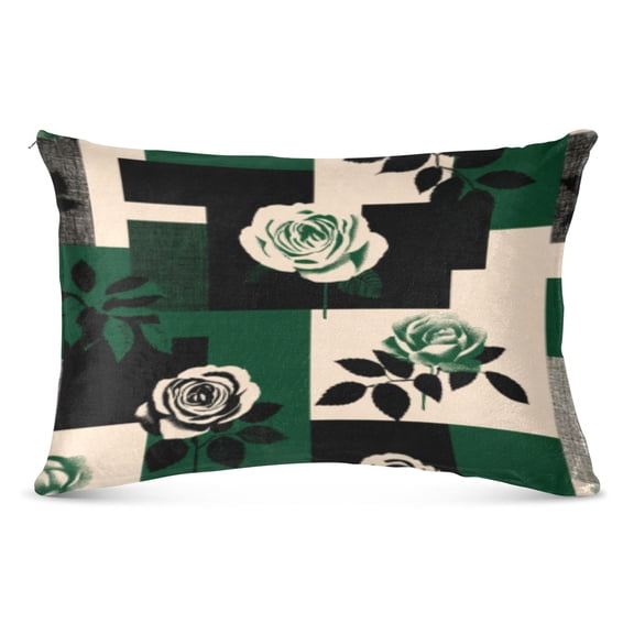 Pillow CaseGeometric Rose Garden Chic Pattern Whimsy Case standard size/King size/Queen Size