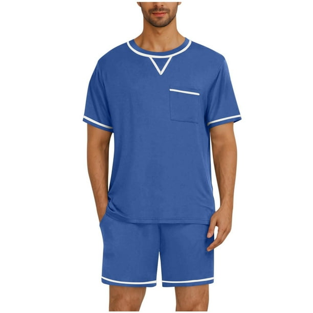 Camisetas Casuales Elegante Pijama Conjunto Ligero Seco de Manga Corta Y Pantalones Cortos, Ropa de Dormir Cómoda Suave para Relajarse, Correr Y Regalos