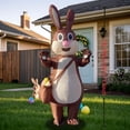 thumbnail image 4 of Inflatable Easter Bunny Costume For Adults - Cute Rabbit Party Outfit With Egg Bag,Height 59"–74.8",Bunny, 4 of 6