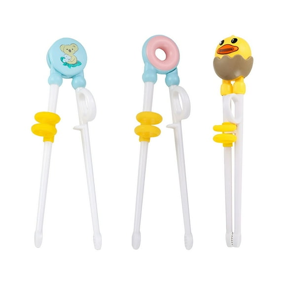 ACDANC 3Pcs Kids Chopsticks,Made of Abs Kids Chopsticks,Adjustable Design Chopsticks for Beginners,Color Mixing1