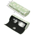 thumbnail image 5 of [3 PACK], JAVOedge Daisy Patterns Long Oval Hard Eyeglass Magnetic Enclosure Case, With Microfiber Cleaning Cloth, 5 of 7