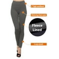 thumbnail image 2 of 3 Pack Women's High Waist Fleece Lined Thermal Leggings with Flattering Front Seam Winter Legging, 2 of 6