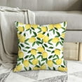 thumbnail image 4 of Throw Pillow Covers Set of 2, Watercolor Lemons Home Decorative Pillowcases Cushion Case Covers for Couch Bed Sofa 20x20 Inch, 4 of 5