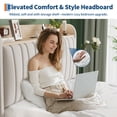 thumbnail image 4 of Full Size Upholstered Platform Bed Frame with Storage Headboard, Drawers & Built-in USB Charging Station, No Box Spring Needed, Easy Assembly, Modern Linen, Beige, 4 of 8