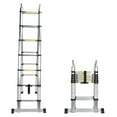 thumbnail image 1 of Workshop 4.4M Aluminium Alloy Telescopic Ladder Foldable Multi-Purpose Extension Ladder 150Kg Holding Capacity, 1 of 7