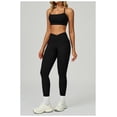 thumbnail image 2 of PISONIC Two Piece Workout Sets For Women Sport Bra Matching High Waist Scrunch Butt Leggings Gym Yoga Active Wear Outfits, 2 of 7