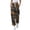 Coffee, variant on Women Camo Joggers Cargo Pants Hunting Outdoor Loose Fit Drawstring Waist Elastic Ankle Cuffs Pocket Leisure Workout Trousers Jungle Maple Leaf Print Sweatpants Coffee XL