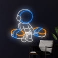 thumbnail image 3 of Handmadetneonsign Astronaut Lifting Sushi Neon Sign, Astronaut Sushi LED Light, Astronaut Led Sign, 3 of 5