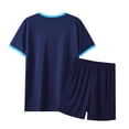 thumbnail image 2 of Faraee Toddler Boys Clothes Athletic Summer Short Sleeve T-Shirt and Shorts Kids Quick Drying Outfit Sport Team Soccer Set Blue 9-10 Years, 2 of 4