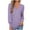 Purple, variant on Patlollav Blouses Women Long Sleeve Solid Color Comfortable Breathable V-Neck Shirt Tops