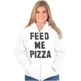 thumbnail image 4 of Feed Me Pizza Unisex Fleece Graphic Zip Up Hoodie Brisco Brands 3X, 4 of 5
