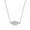 White, variant on 925 Sterling Silver Sideways Hamsa White CZ Pendant Necklace