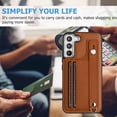 thumbnail image 2 of Nalacover Wallet Case for Samsung Galaxy S23 Plus, Business PU Leather Unique Design Wristband Kickstand Credit Card Holder Slots Shockproof Scratch Resistant Phone Case for Galaxy S23 Plus,Brown, 2 of 6