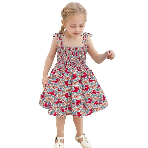 Robe d'Été pour Fillettes Robe d'Anniversaire pour Filles Vêtements pour Fillettes 3-4 Ans