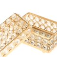 thumbnail image 2 of Gold Crystal Jewelry Box with Gift Container Jewelry Display Cover Rhinestone Trinket Keepsake Storage Case, 2 of 9