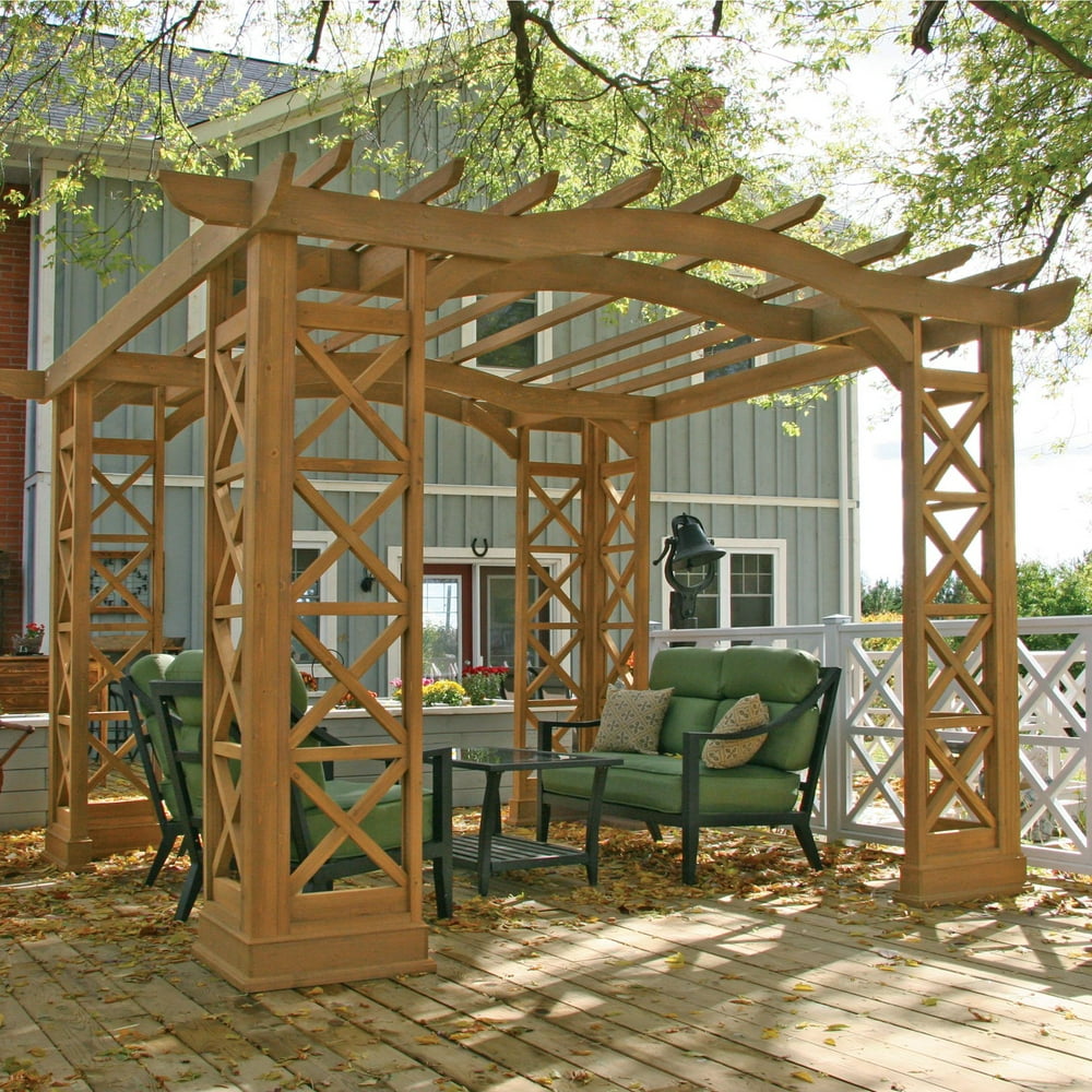 Yardistry Preston 12 X 14 Ft Pergola Tugboat Walmart Walmart