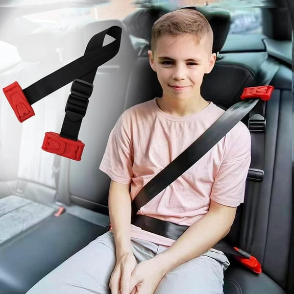 JAPARA Seat Belt Adjuster, Car Seatbelt Adjuster with Clip and Position Belt Strap for Shorts, Protect Shoulder and Neck Seat Belt Adjuster for Short Adults (1 Pack)