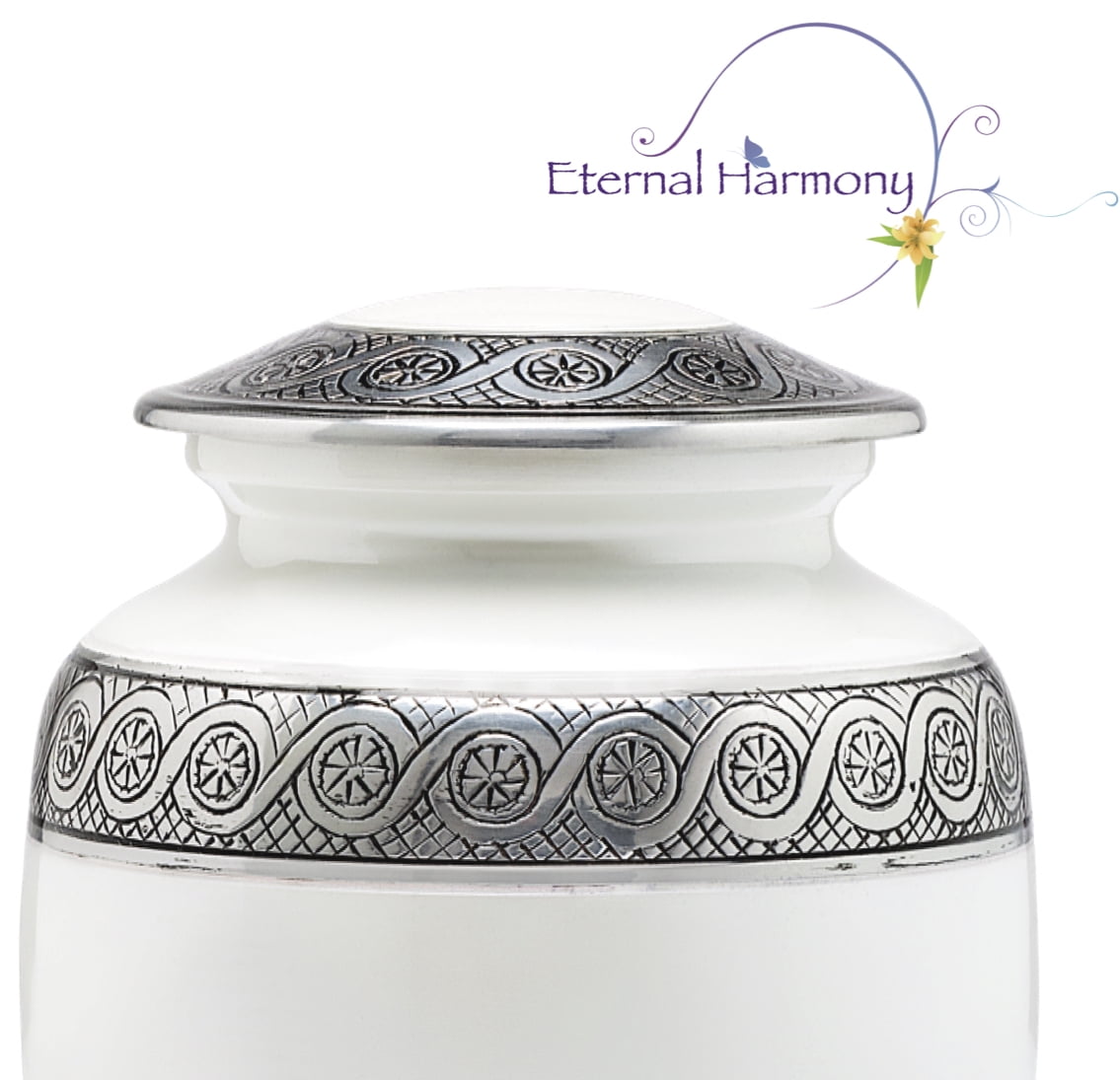Eternal Harmony Cremation Urn for Human Ashes | Memorial Urn Carefully Handcrafted with Elegant Finishes to Honor and Remember Your Loved One | Adult Urn Large Size with Beautiful Velvet Bag