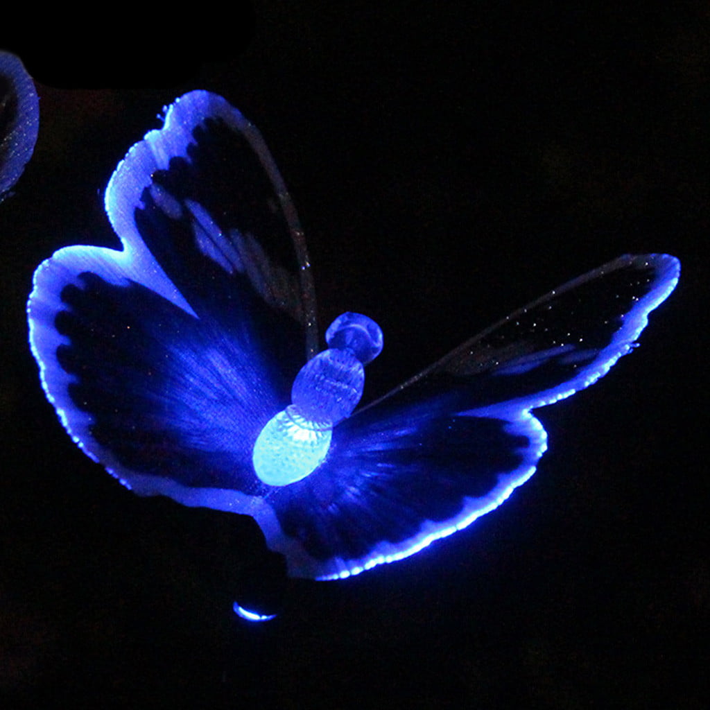 Solar Powered Butterfly Lights LED Fairy String Lamp Outdoor Garden Lawn Decor 