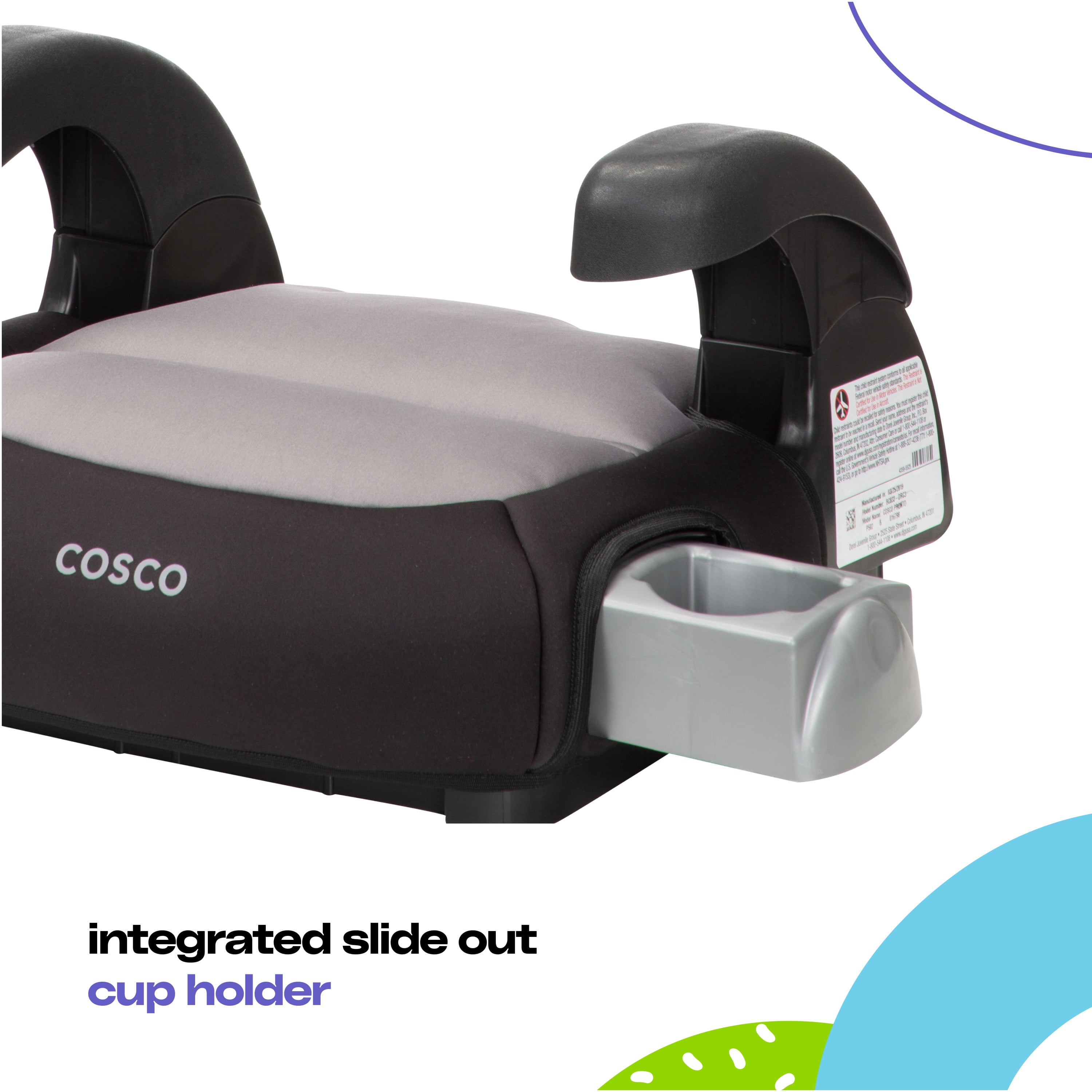 Cosco Kids Pronto Trend Belt-Positioning Toddler Booster Car Seat, Violet Diamonds